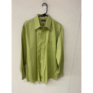 Chap's Mens Dress Shirt Green Size Large 16-16.5 & 34/35